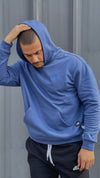 Poleron Over Con Gorro Azul