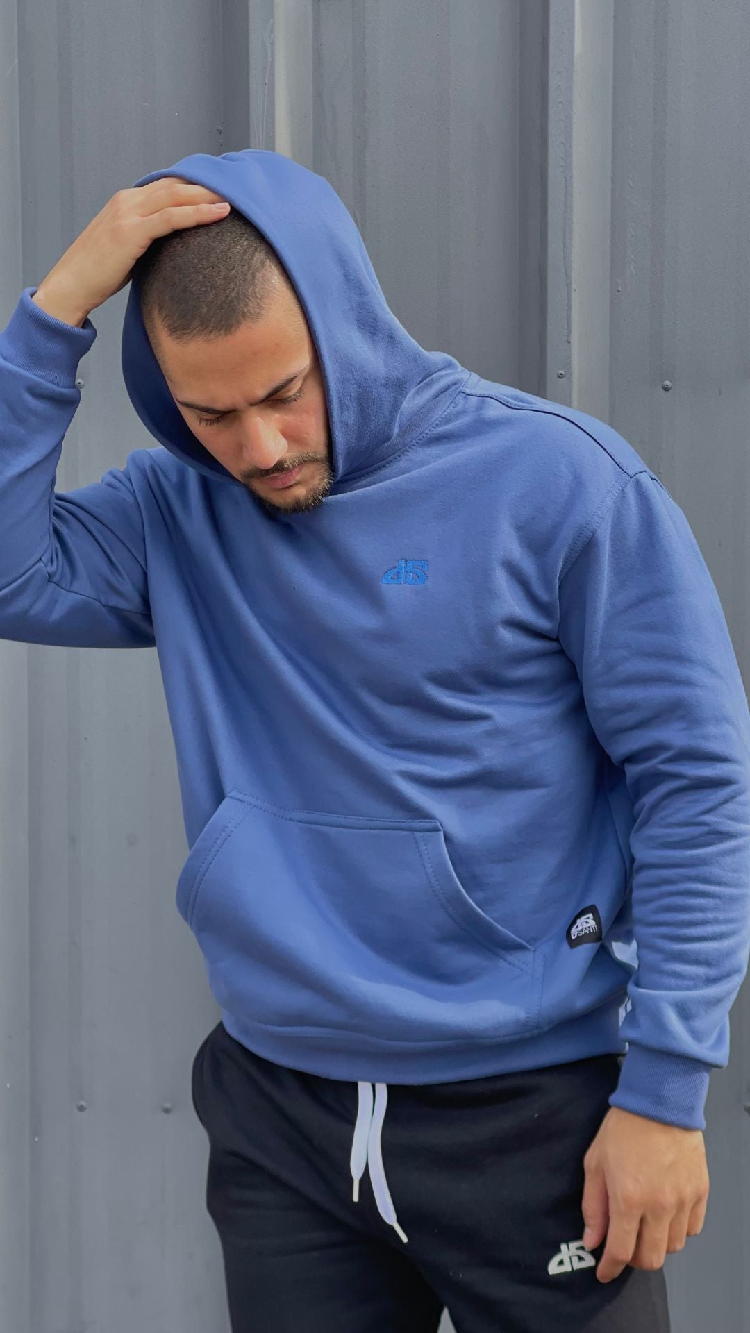 Poleron Over Con Gorro Azul