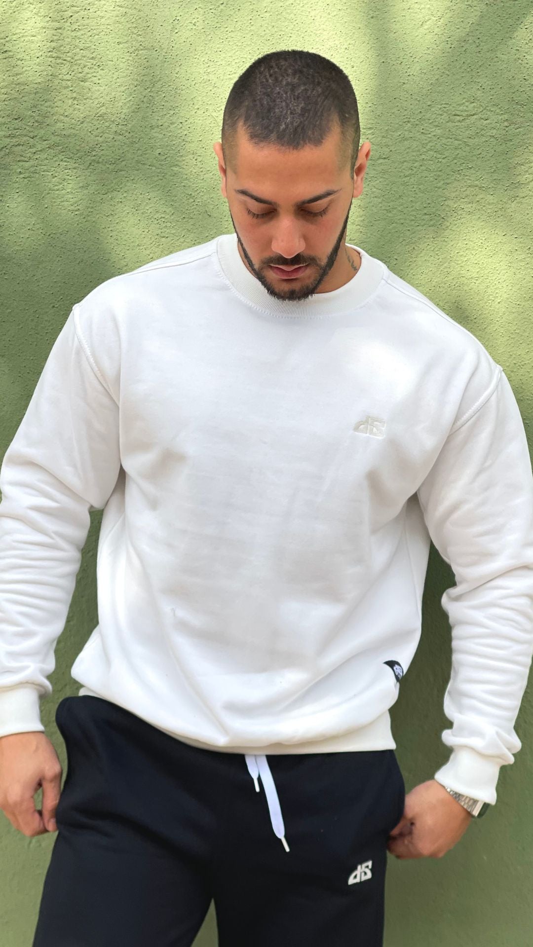 Poleron sin Gorro Blanco DS