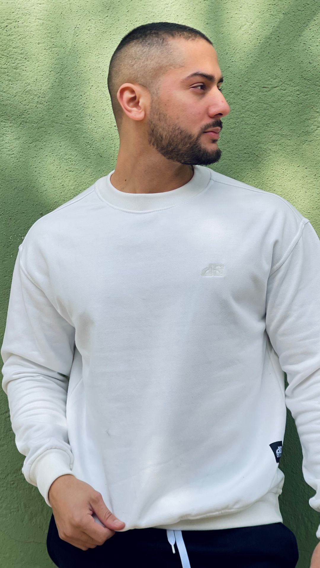 Poleron sin Gorro Blanco DS