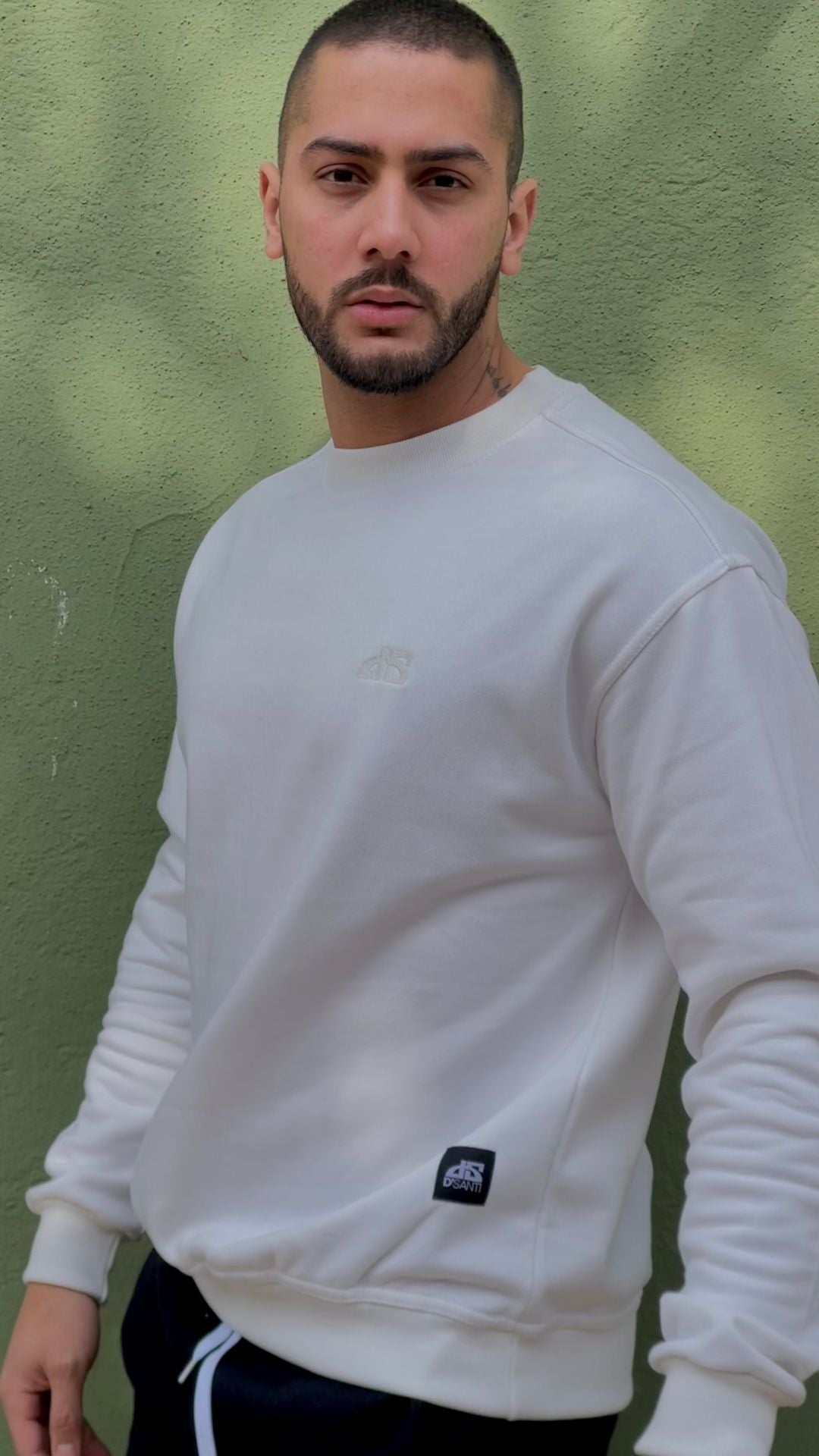 Poleron sin Gorro Blanco DS