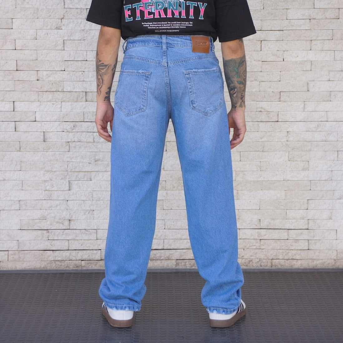 jeans baggy azul classic hombre - vista espalda