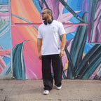 polera oversize blanca sacred strength - vista frontal 2