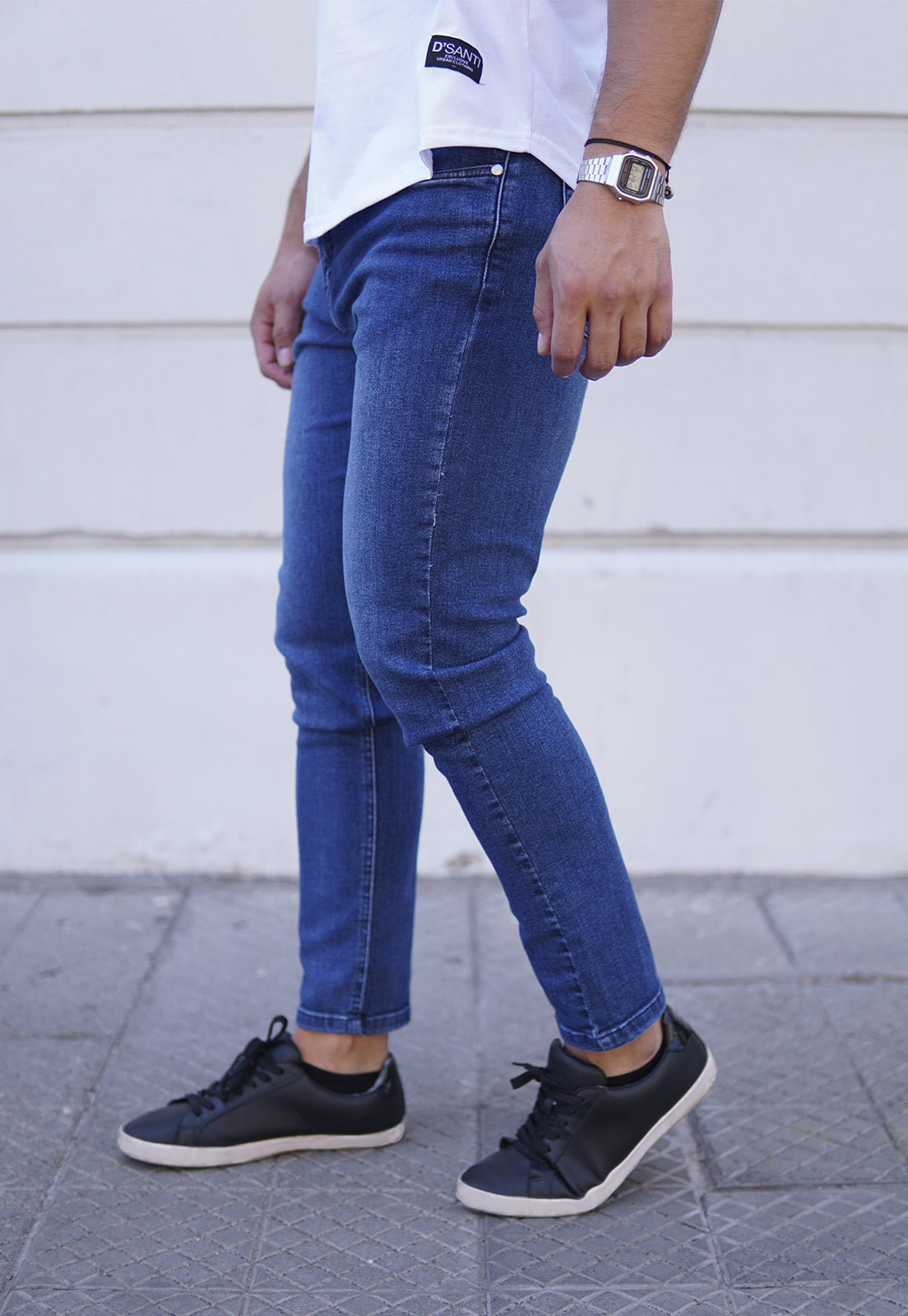 Jeans Recto Azul focalizado