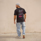 polera oversize speed negra - vista espalda atuendo completo