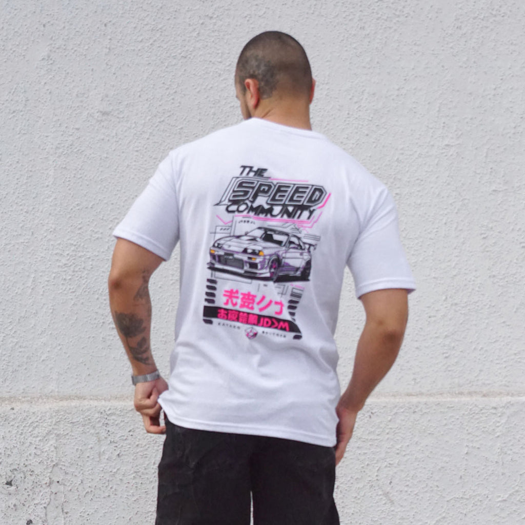 polera oversize speed blanca - vista espalda