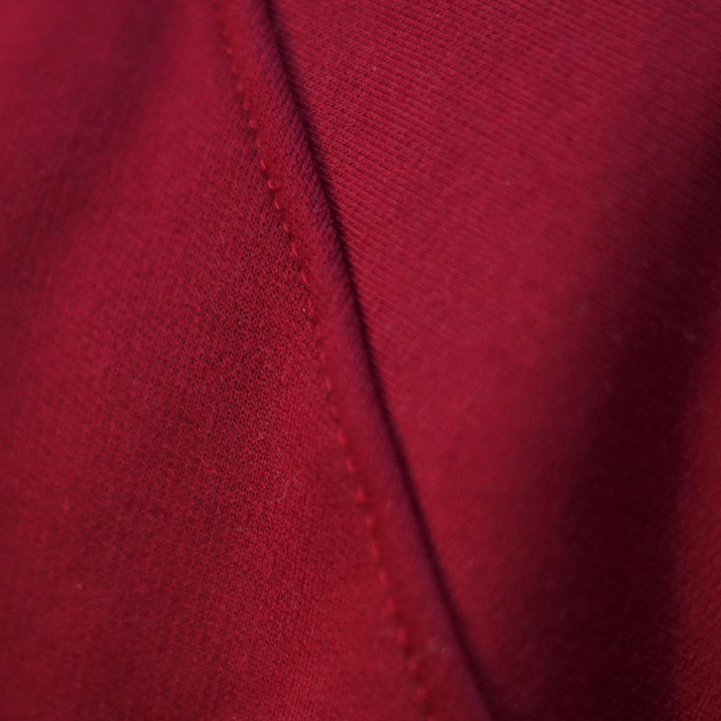 poleron boxy fit burdeo - detalle tela