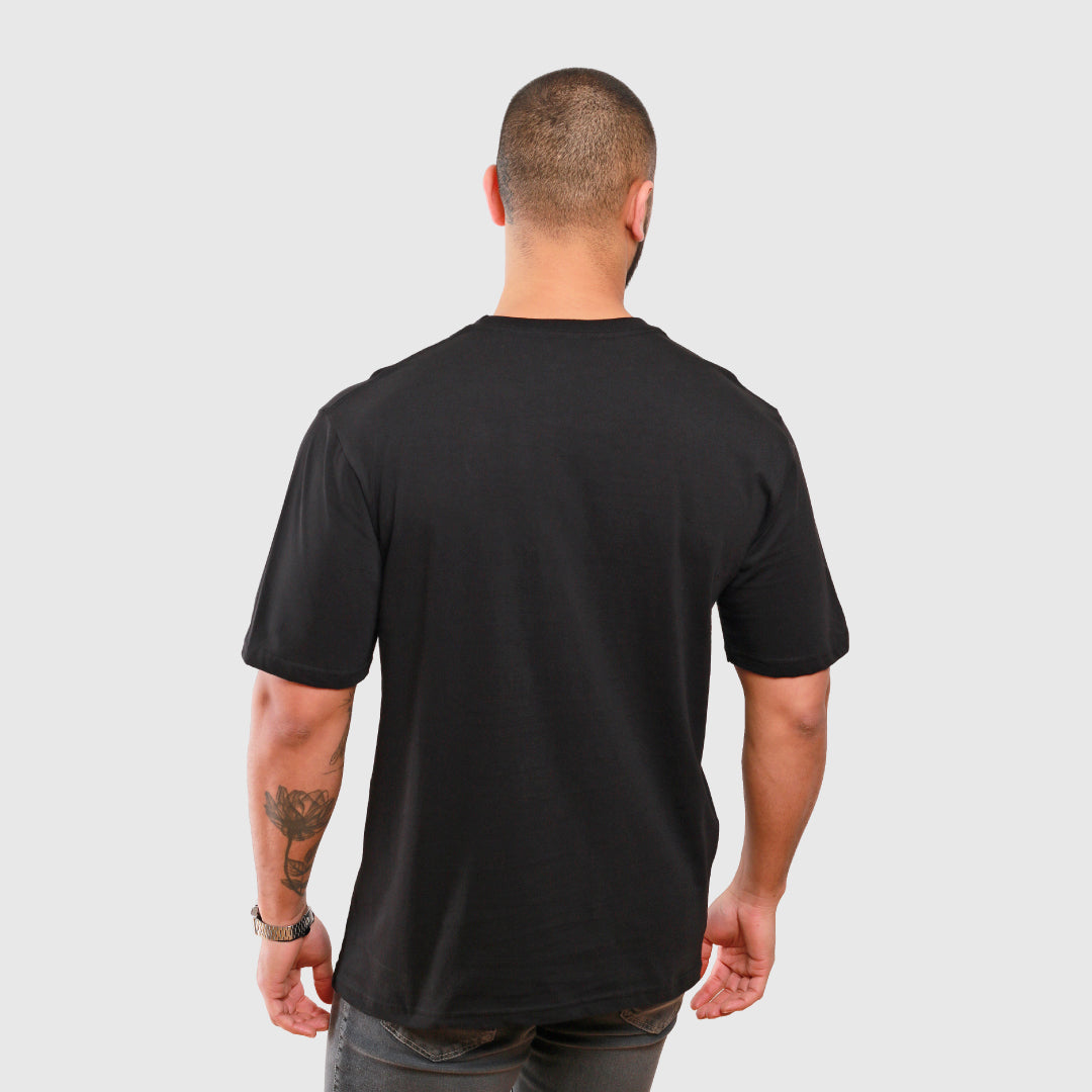 polera oversize negra dsanti hombre - vista espalda