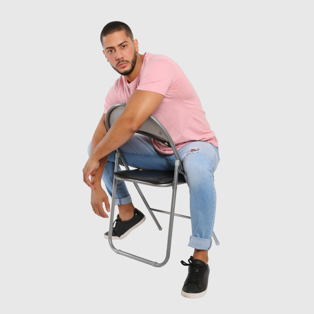 polera long fit rosada - atuendo completo 1