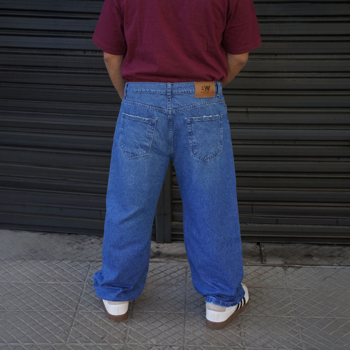 jeans balloon azul classic hombre - vista espalda