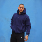 poleron boxy fit azul marino - vista frontal 3