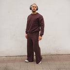 buzo baggy cafe chocolate - vista frontal atuendo completo 2
