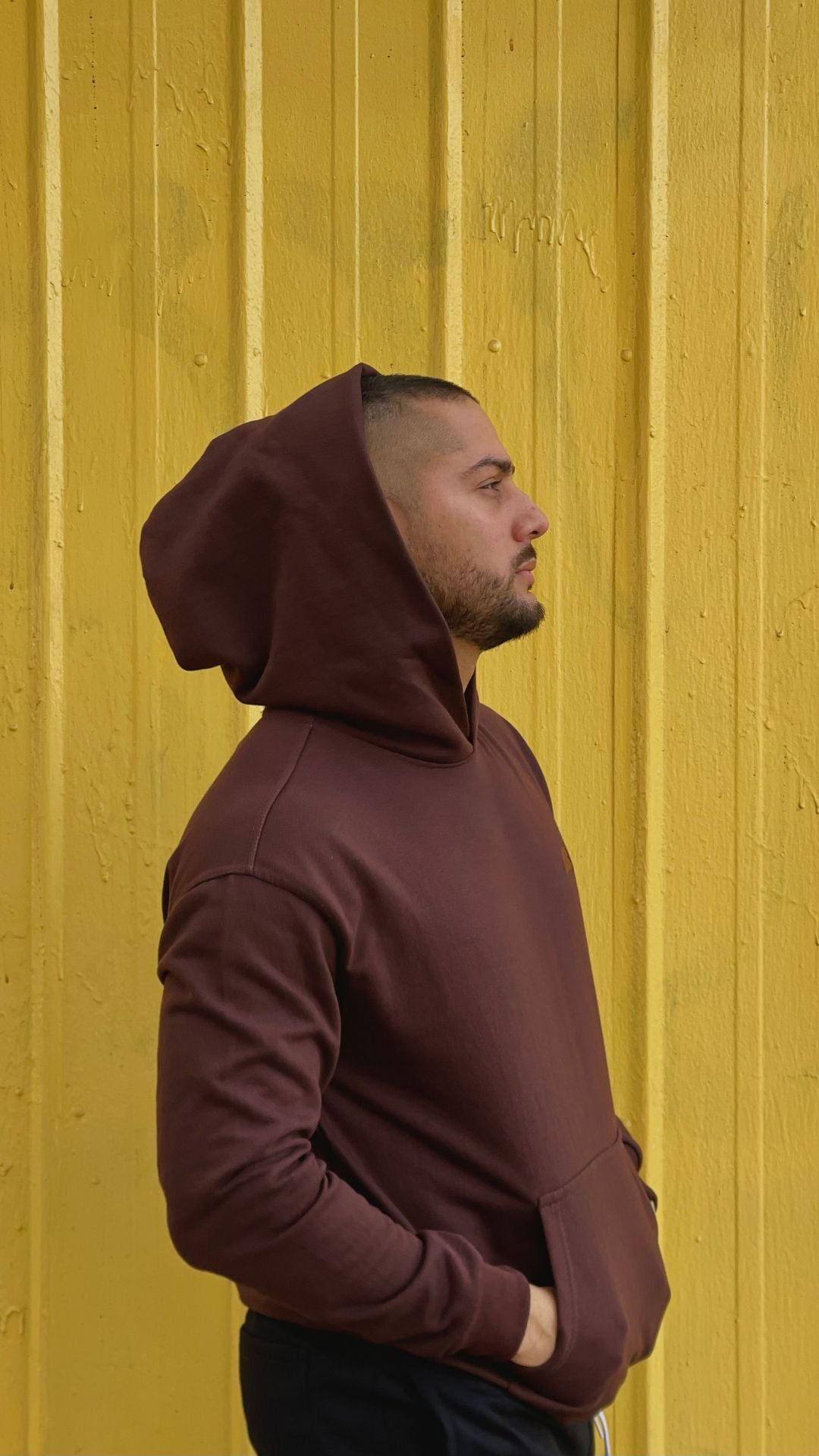 Poleron Over Con Gorro Chocolate