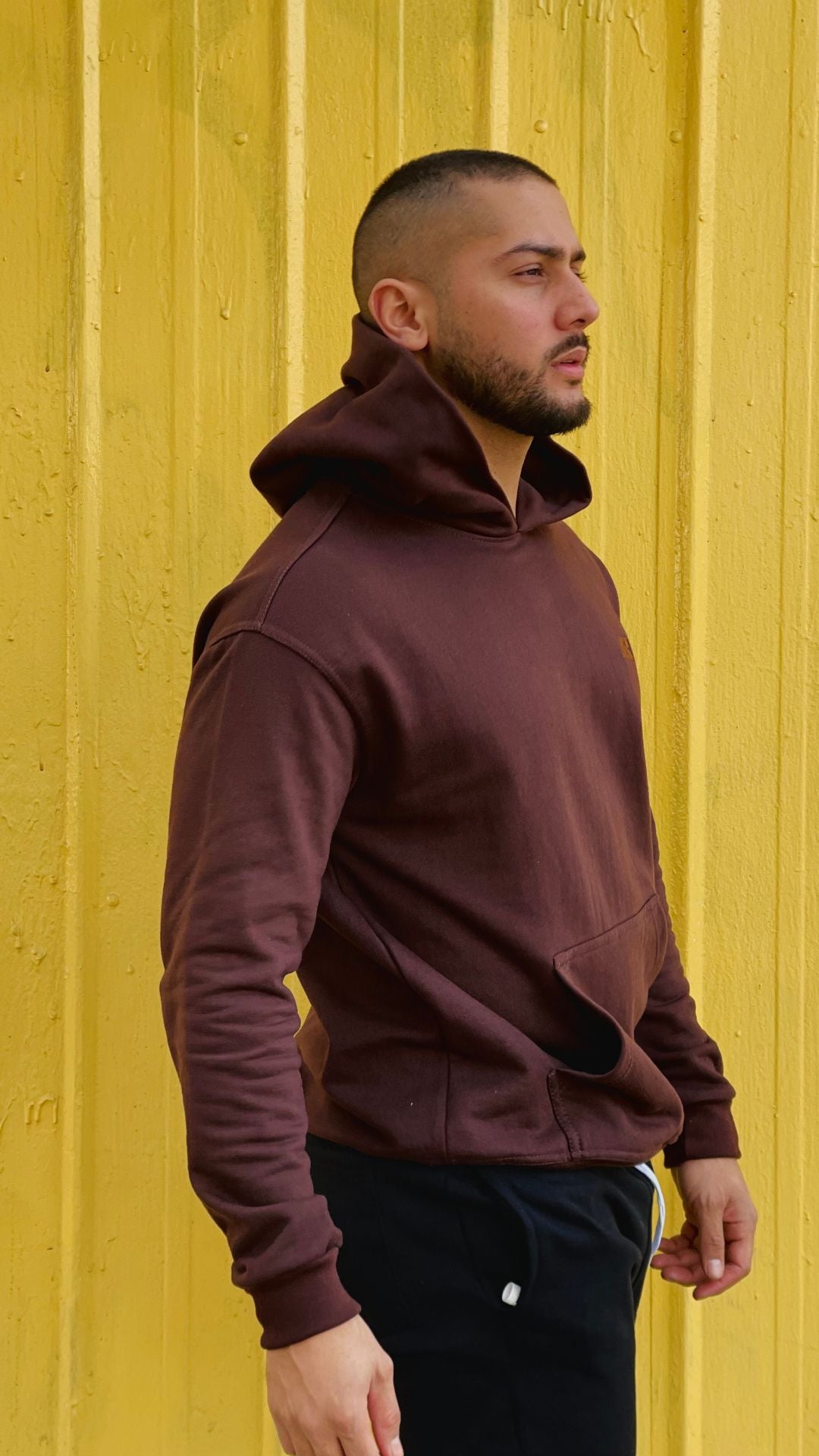 Poleron Over Con Gorro Chocolate