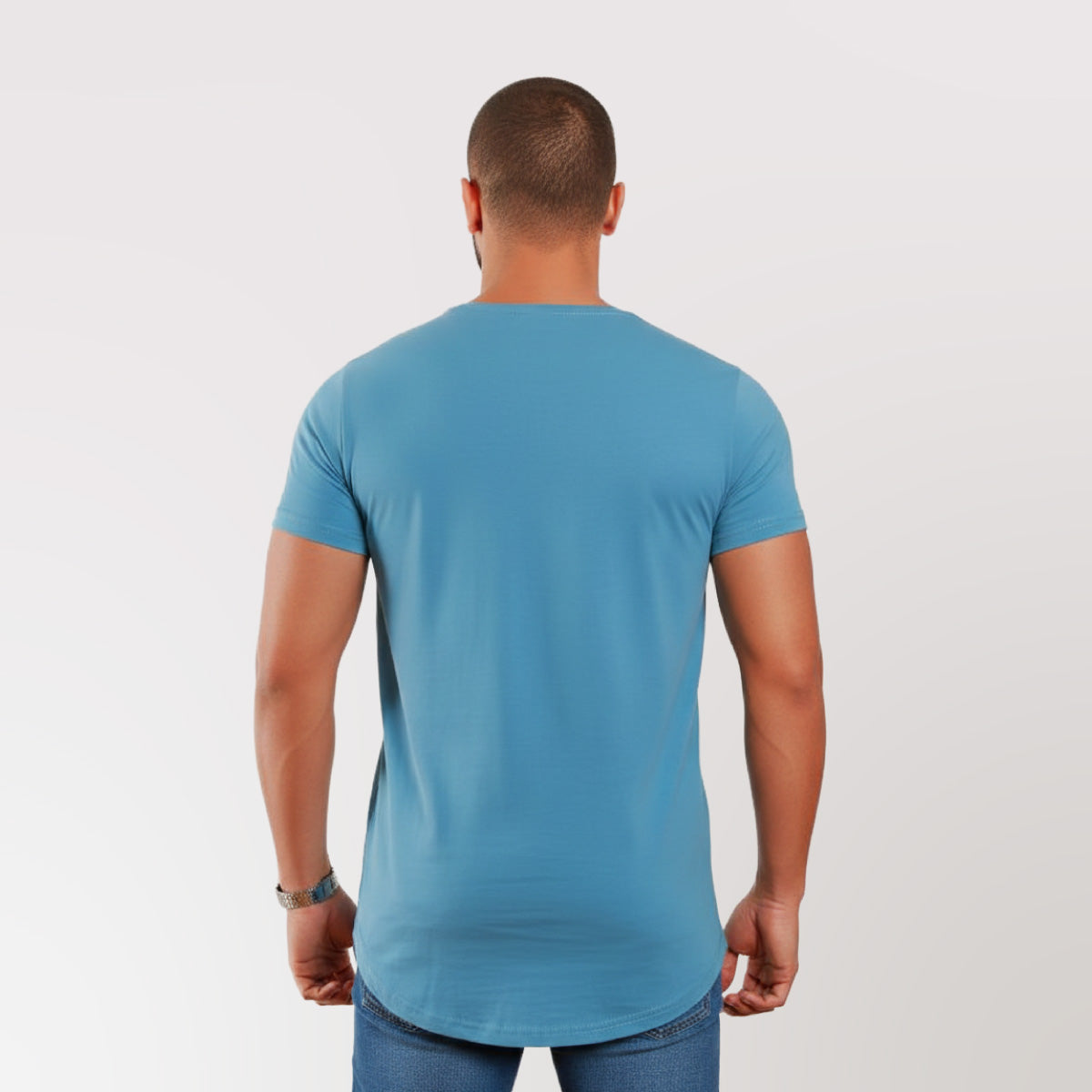 Polera Long Fit 096 Azul Celeste Dsanti