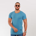 Polera Long Fit 096 Azul Celeste Dsanti
