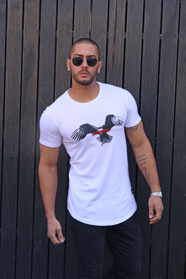 Polera Long fit Aguila Blanca Dsanti