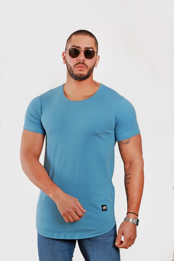 Polera Long fit 096 Azul celeste Dsanti