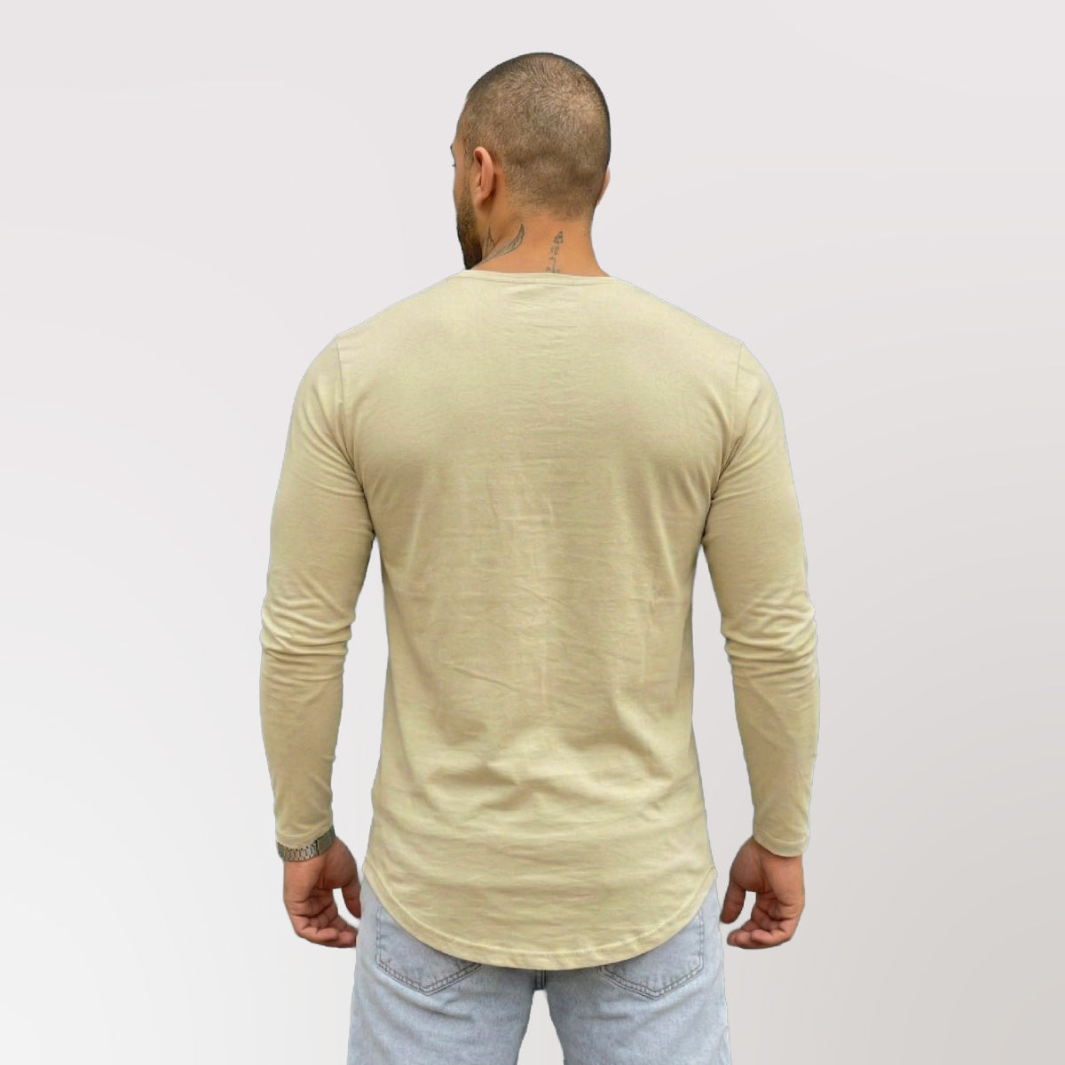 Polera Long fit ML Beige Dsanti