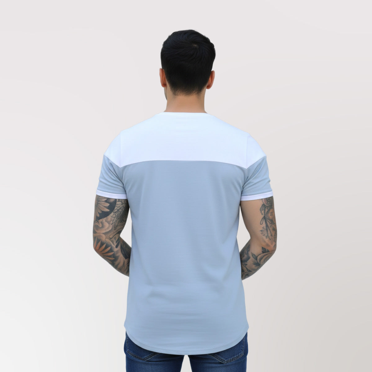 Polera Long fit Bicolor BLGR Dsanti