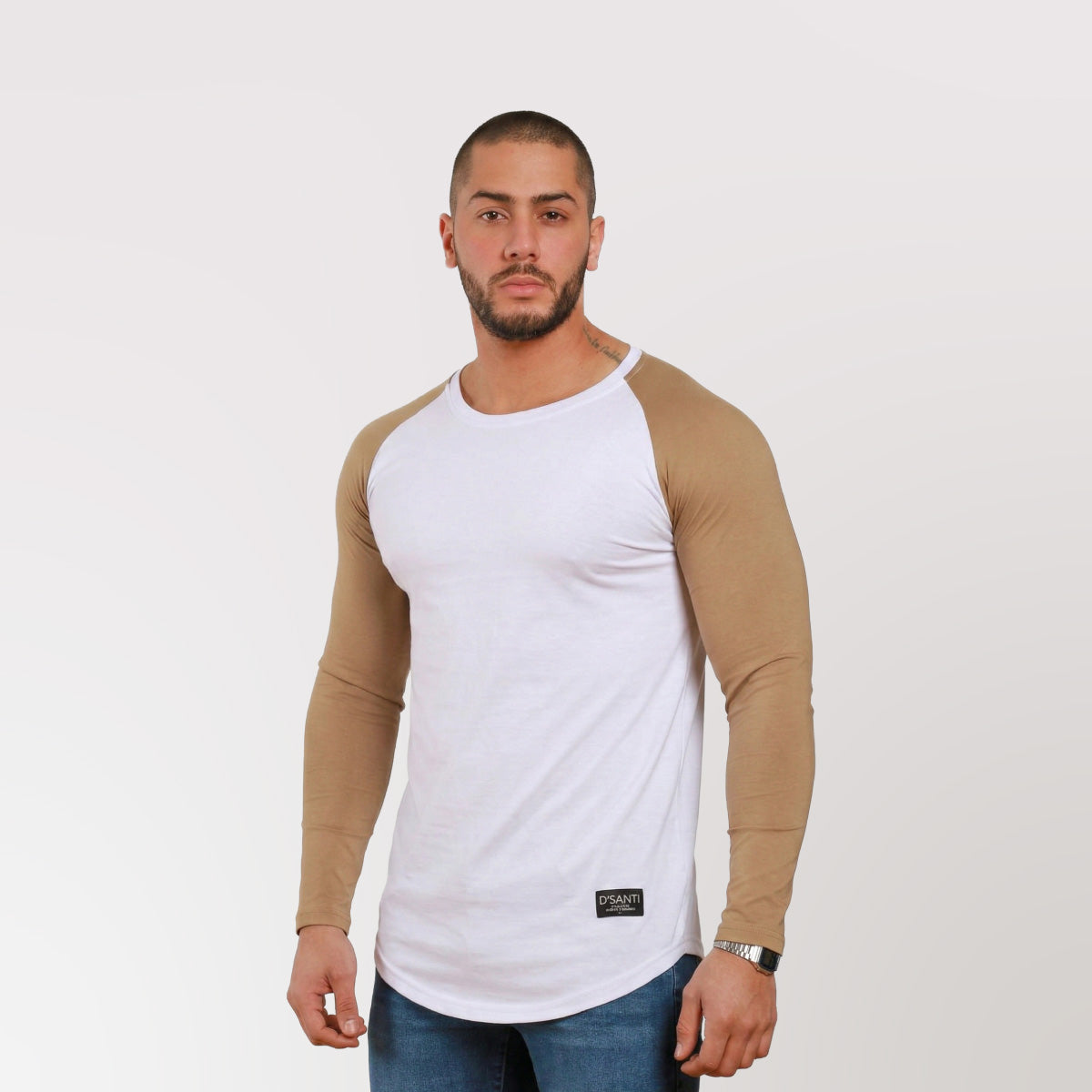 Polera Long fit MLBI Camel Dsanti