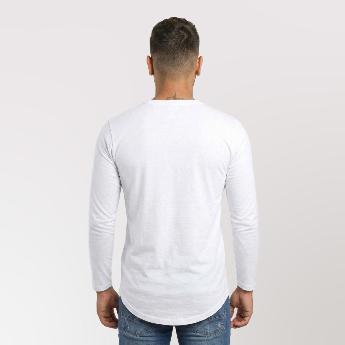 Polera Long fit ML Blanca Dsanti