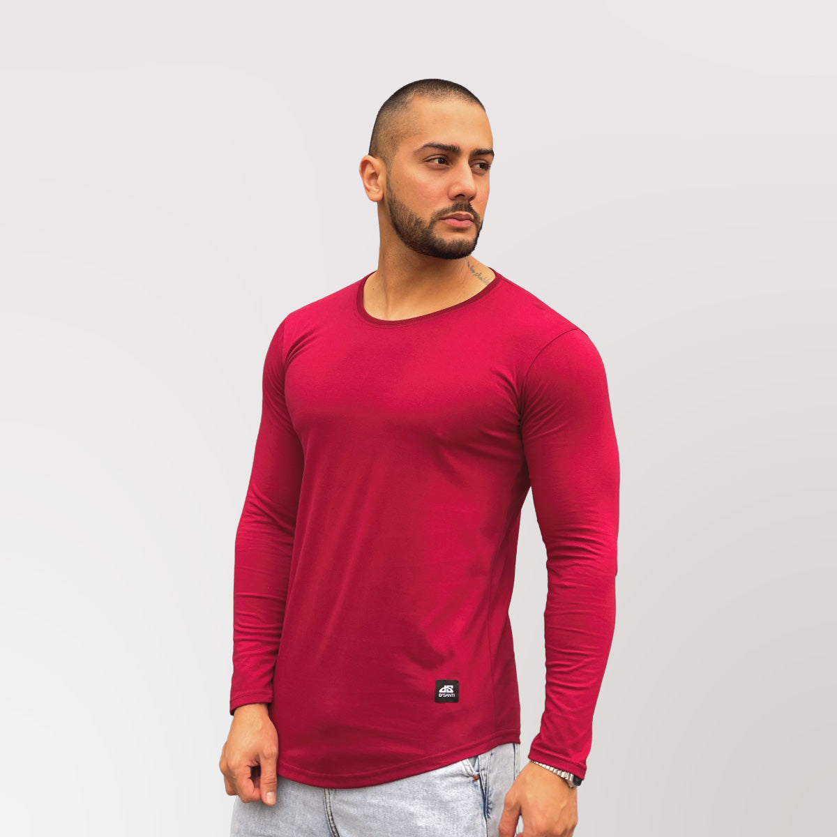 Polera Long fit ML Burdeo Dsanti