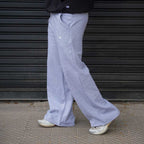 pantalón baggy gris melange vista lateral 1