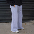 pantalón baggy gris melange vista lateral 3