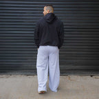 pantalón baggy gris melange vista espalda