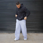 pantalón baggy gris melange vista frontal 1