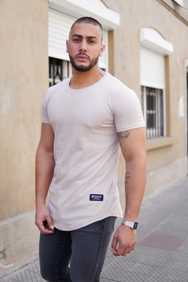 Polera Long fit 096 beige  Dsanti