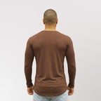 Polera Long fit Manga Larga Café Chocolate