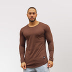 Polera Long fit Manga Larga Café Chocolate