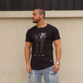 polera long fit black algodon hombre - vista frontal principal 