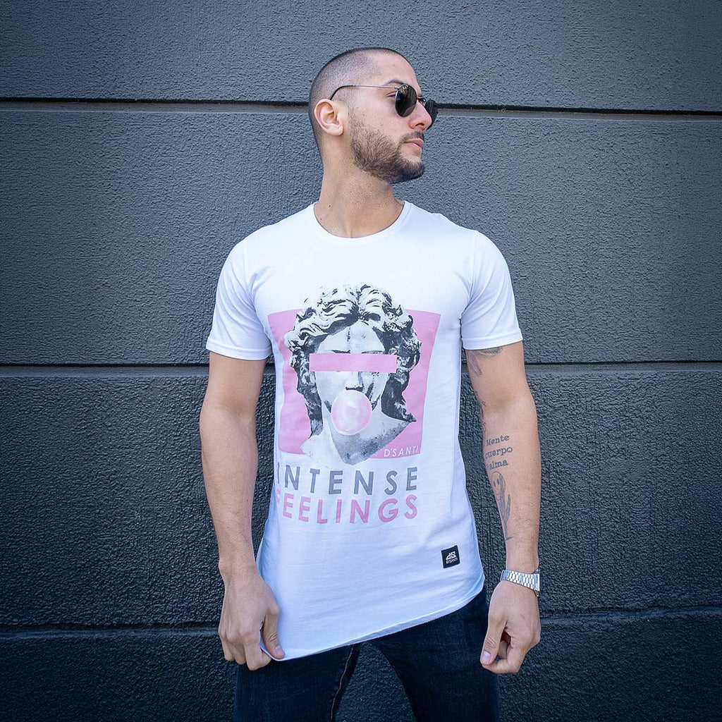 polera long fit intense feelings algodon hombre - vista frontal 2