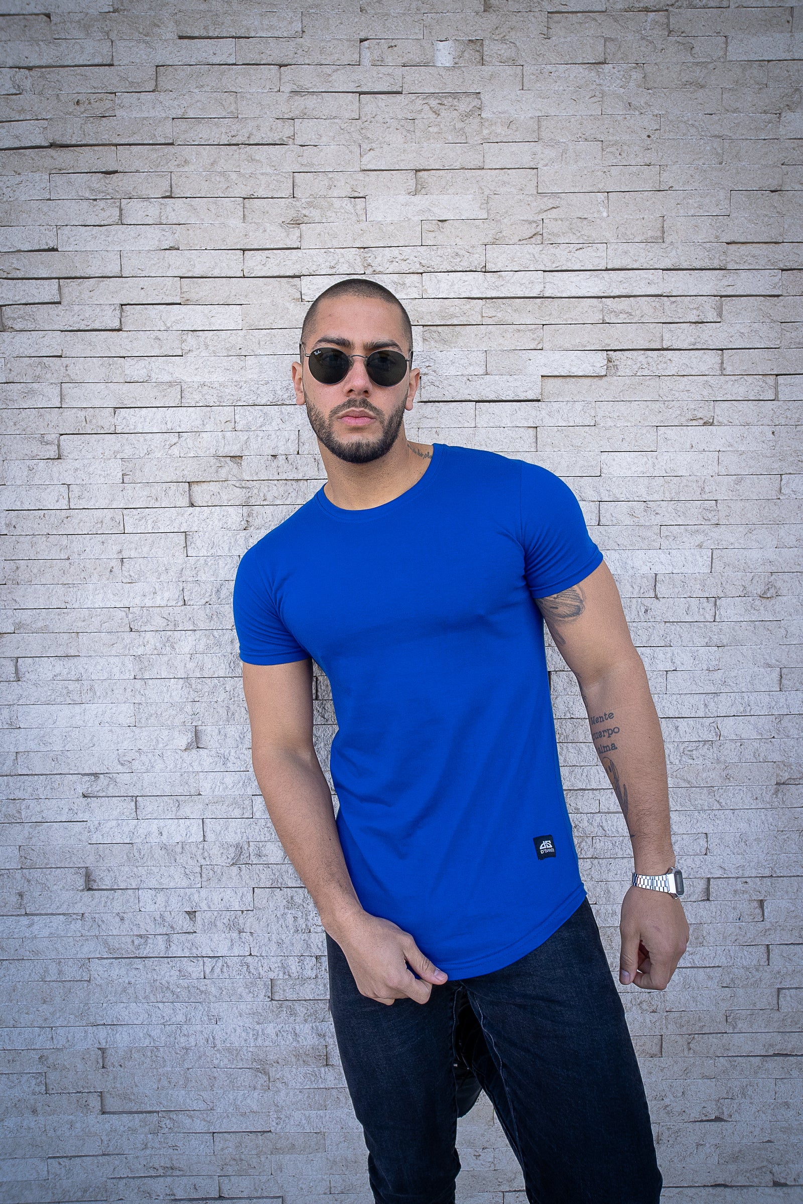 Polera Long fit 096 Azul Rey Dsanti