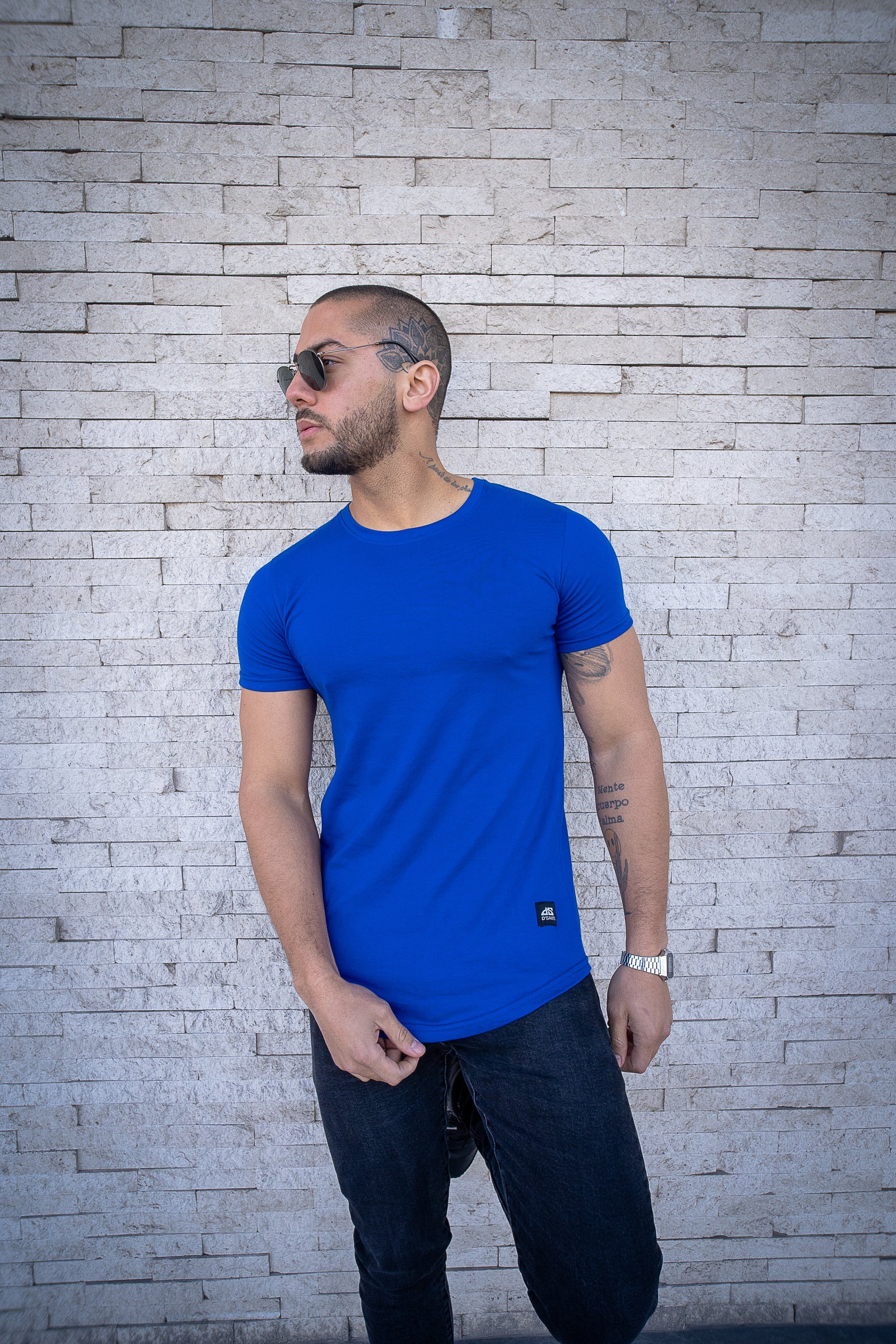 Polera Long fit 096 Azul Rey Dsanti