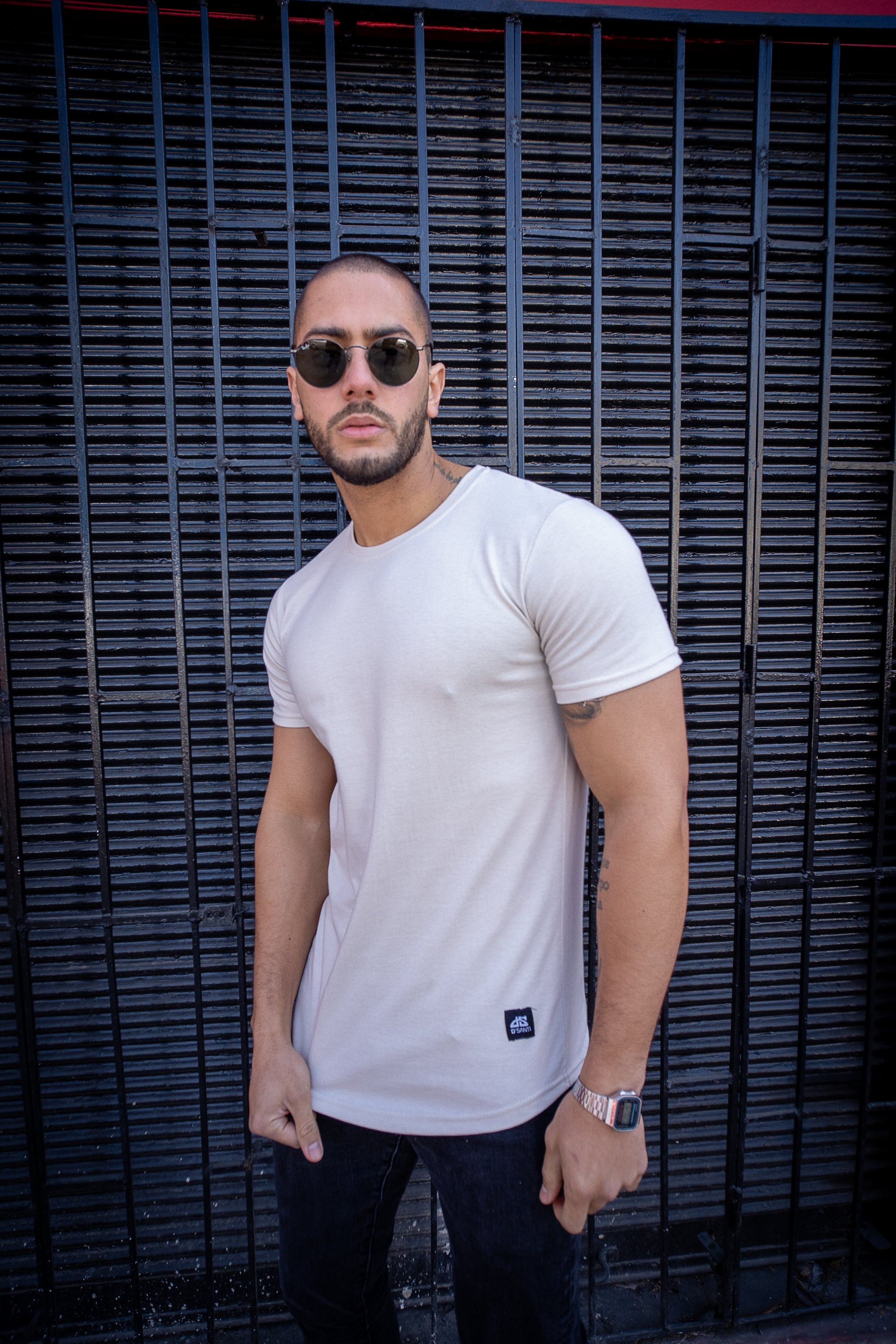 Polera Long fit 096 Hueso Dsanti