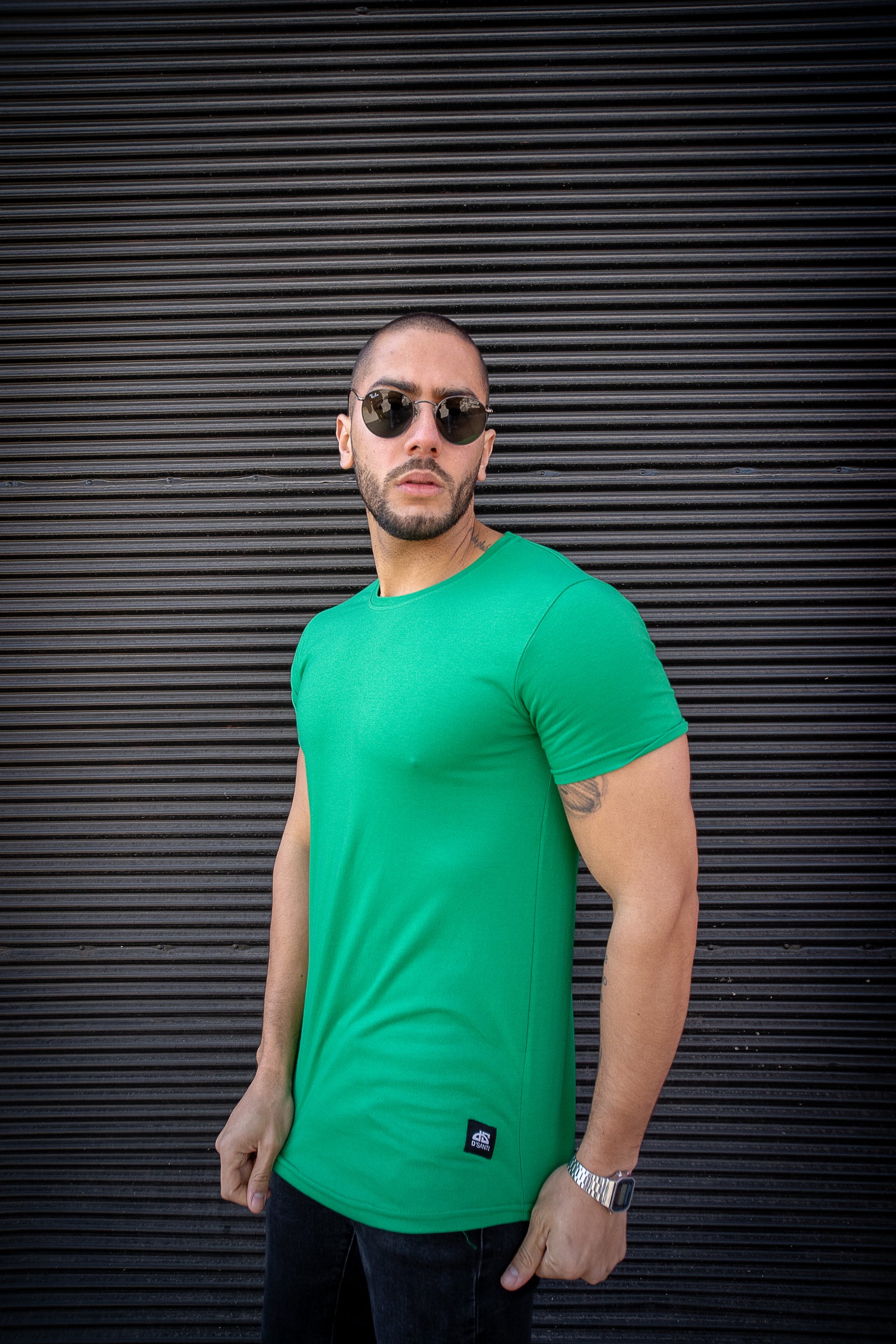 Polera Long fit 096 Verde Dsanti