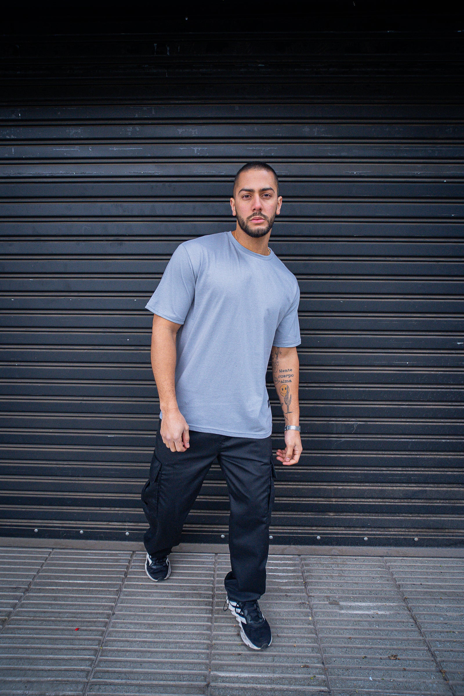 Polera Oversize Gris plata Dsanti