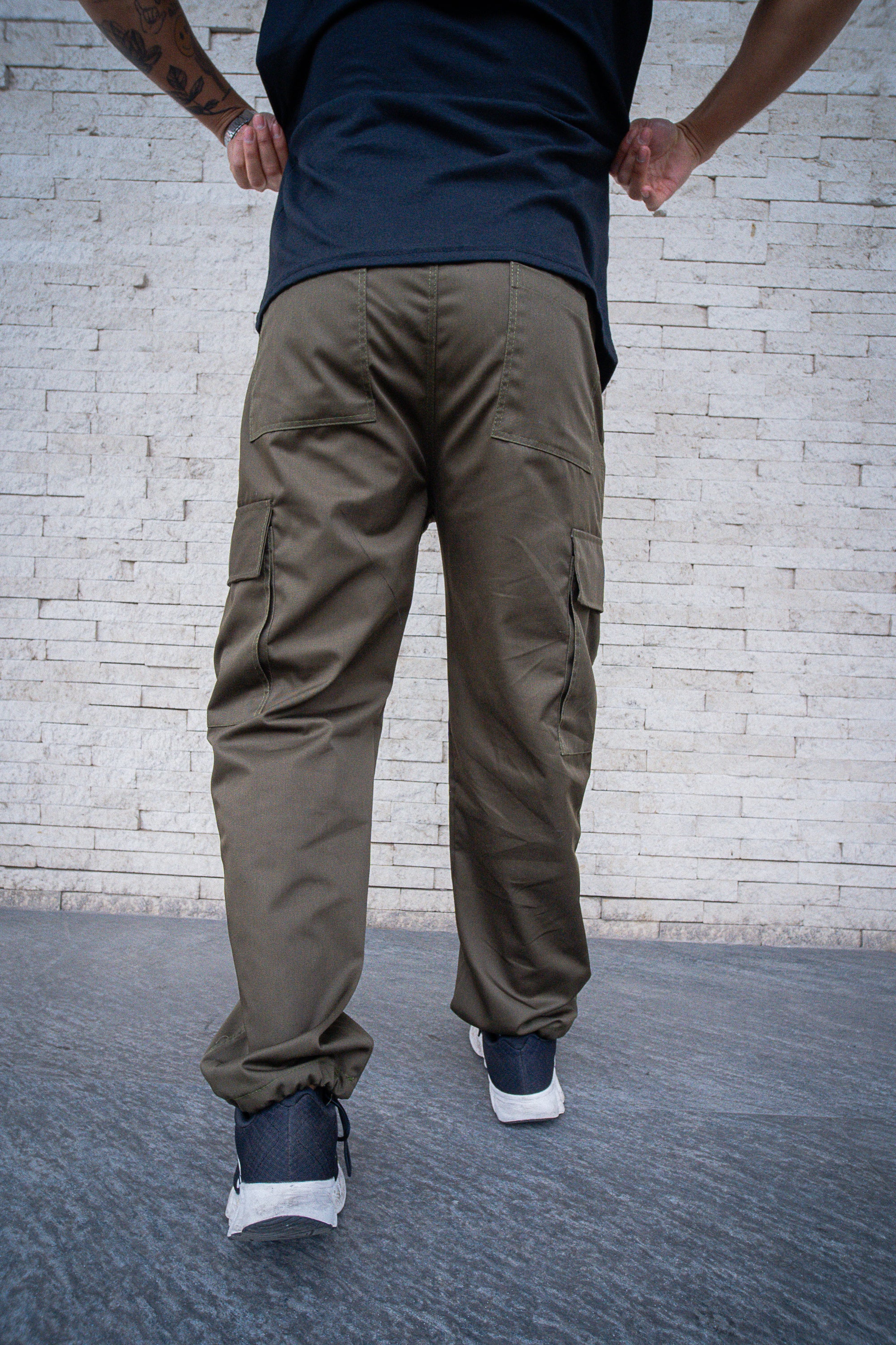 Cargo Gabardina Rigida Verde Dsanti