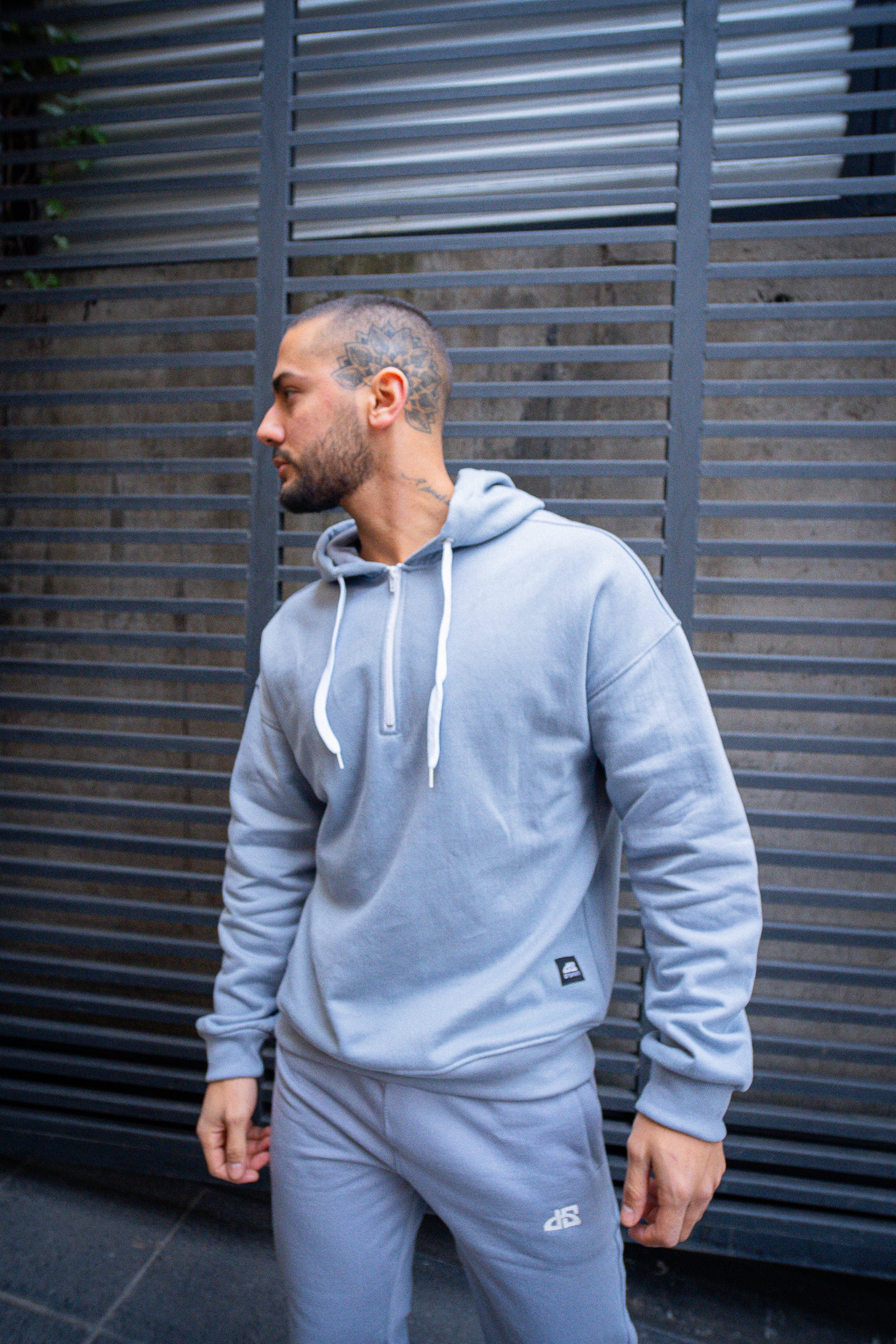 Poleron Over Gris Plata Dsanti