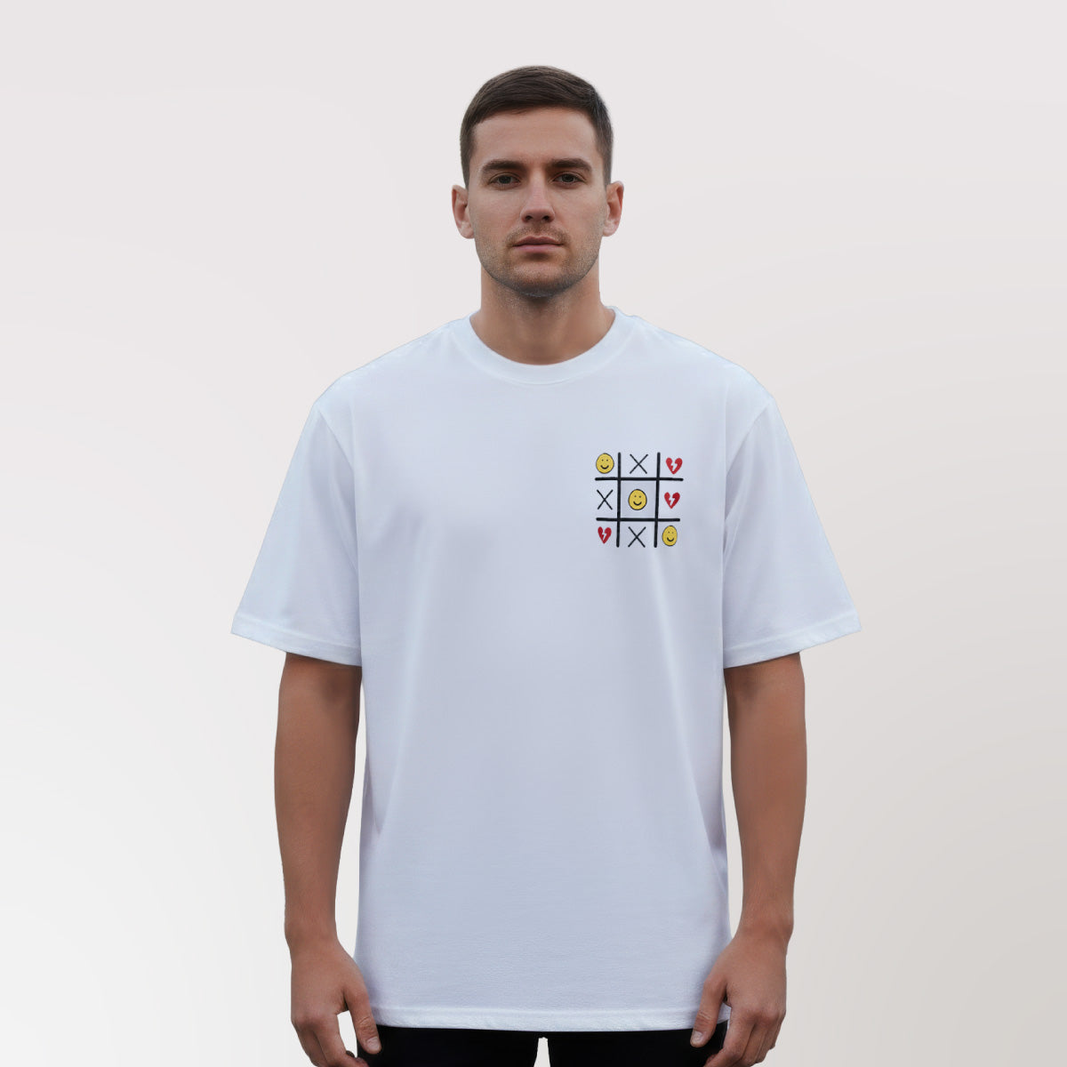 Polera Oversize Game Blanca DSanti