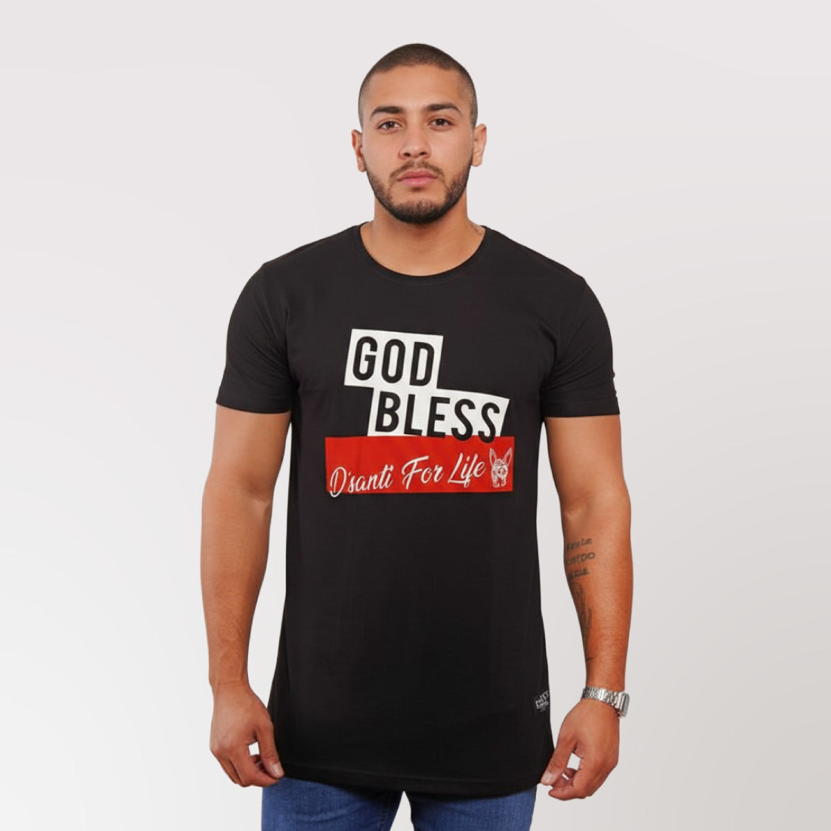 Polera Long Fit God Bless Dsanti