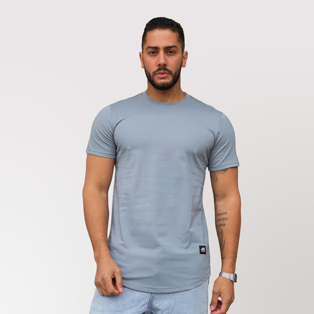 Polera Long Fit 096 Gris Plata Dsanti