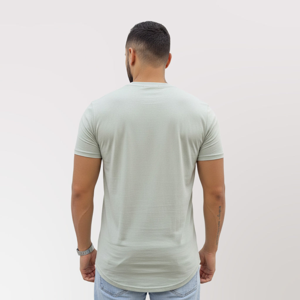 Polera Long Fit Blanca Hielo