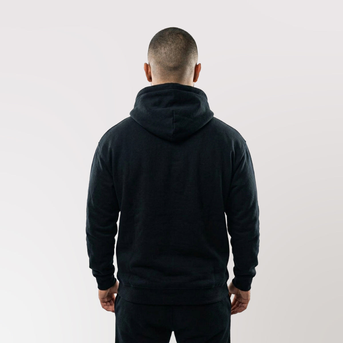 Poleron Oversize Con Gorro Negro