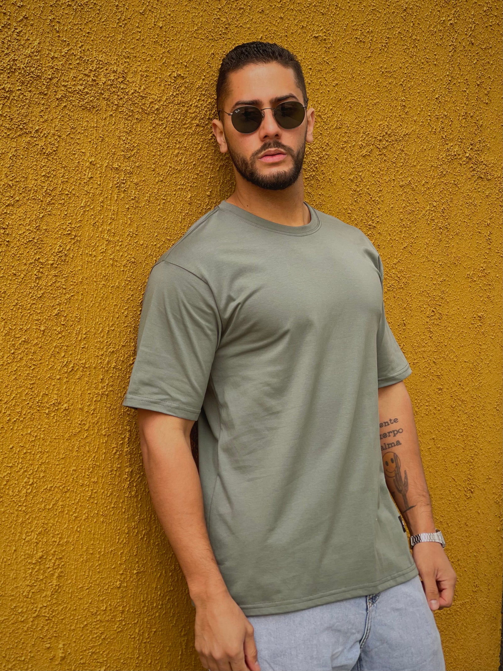 Polera Oversize Verde Sage