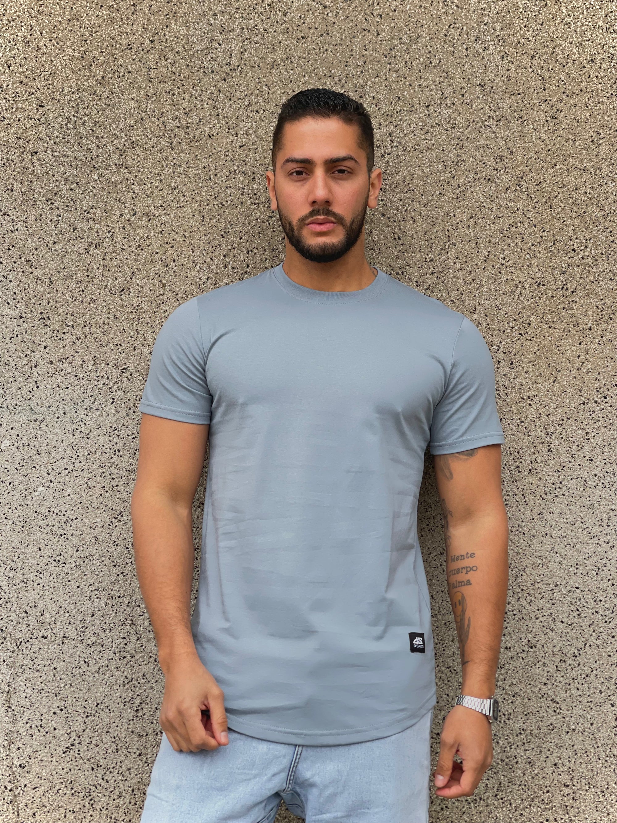 Polera Long fit 096 Gris Plata Dsanti